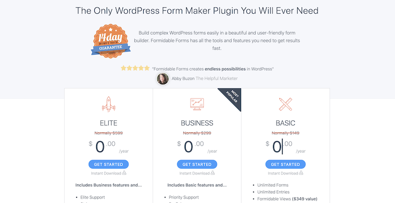 Formidable Forms Proを無料で入手することは可能ですか?