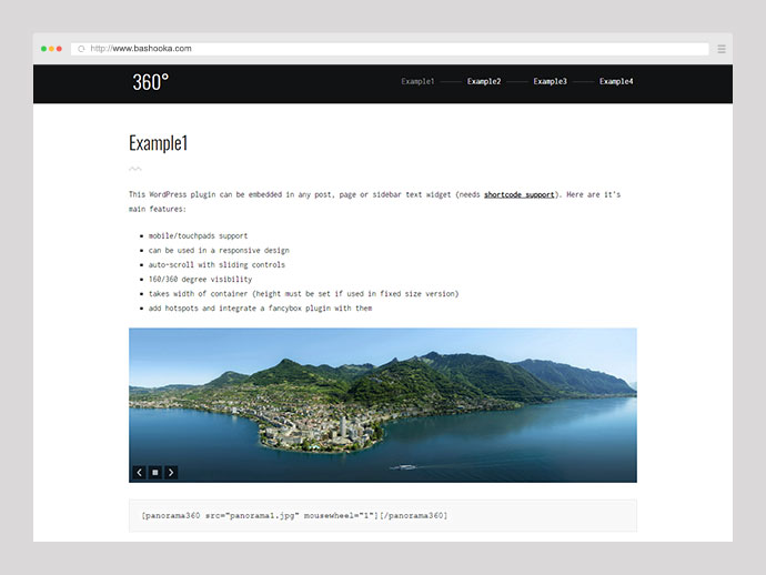Flacher 360°-Panorama-Bildbetrachter – Responsives WordPress-Plugin