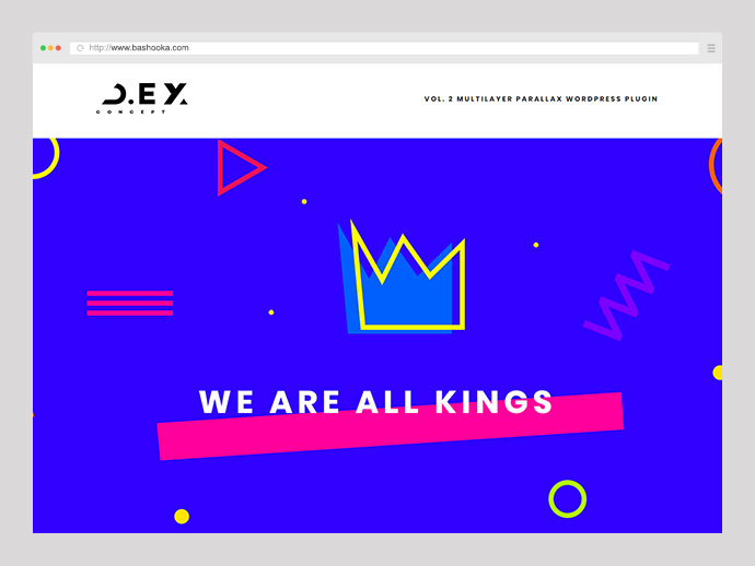 D.ex - Mehrschichtiges Parallax-WordPress-Plugin