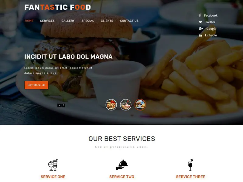 Fantastik Ücretsiz Restoran Önyükleme Şablonu