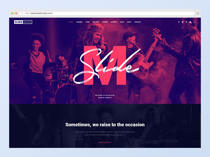 Slide - Musik-WordPress-Theme