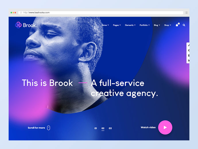 Brook - Kreatives Mehrzweck-WordPress-Thema