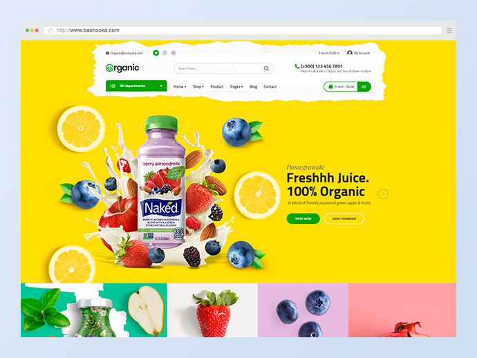 Biolife - WordPress-Thema für Bio-Lebensmittel