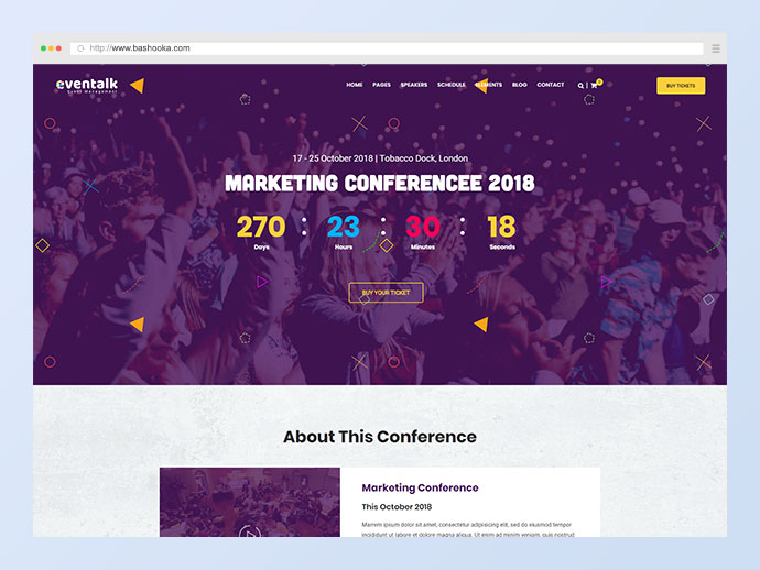 EvenTalk - Event Conference WordPress Theme für Event und Konferenz