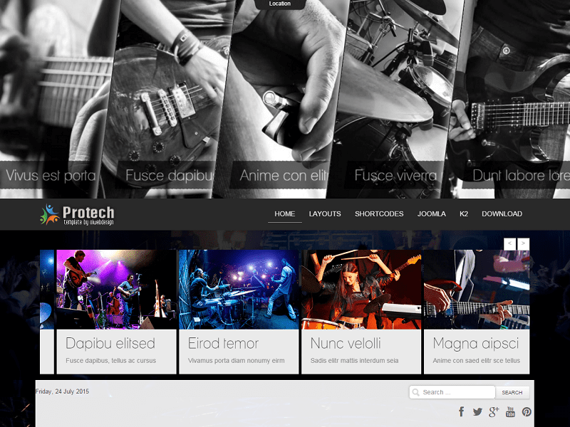 Ol Protech – Muzică șablon Joomla gratuit