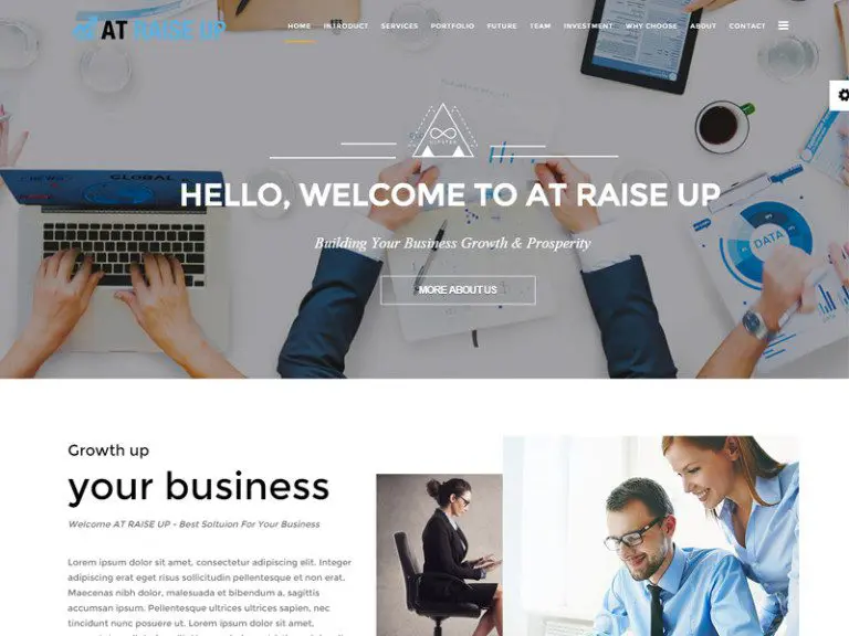 At Raise Up Onepage Бесплатный шаблон Joomla для корпорации