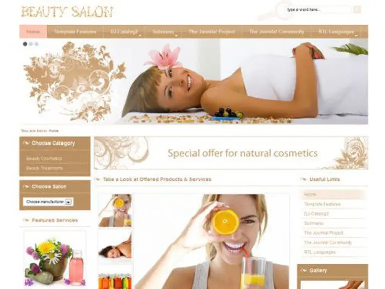 Jm Beauty Salon Modelo Gratuito de Salão Joomla