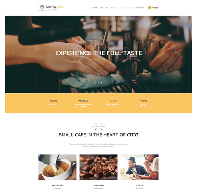 Kaffeeglück | Café / Café / Restaurant WordPress-Theme