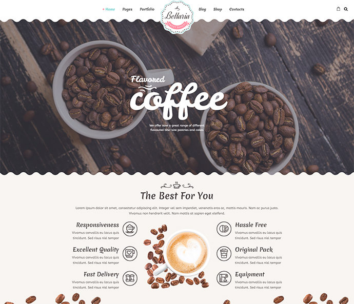 Bellaria - ein köstliches Kuchen- und Bäckerei-WordPress-Theme