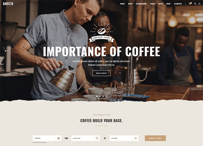 Barista - Modernes Thema für Cafés, Cafés und Bars