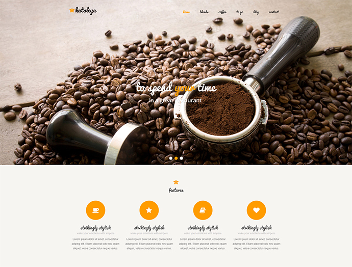 Kataleya - WordPress-Theme für Restaurant-Pizza-Kaffee