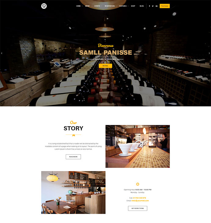 Restaurant-WordPress-Thema - Restaurant Resca