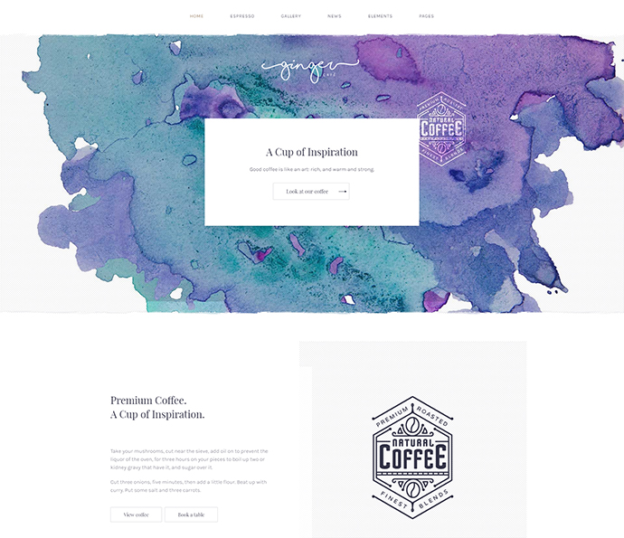 Ingwer — WordPress-Theme für Restaurants