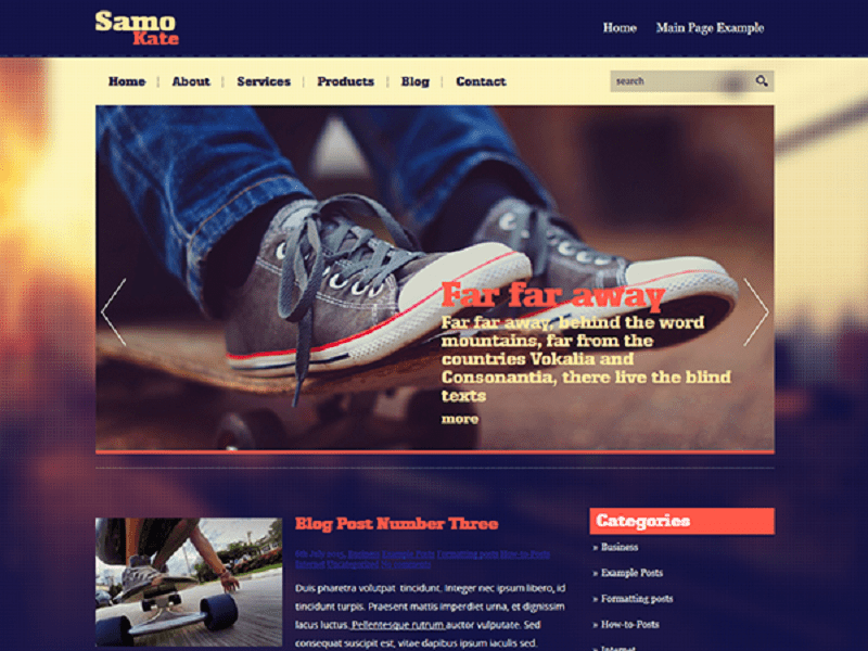 Samokate – Tema Sport Wordpress grátis