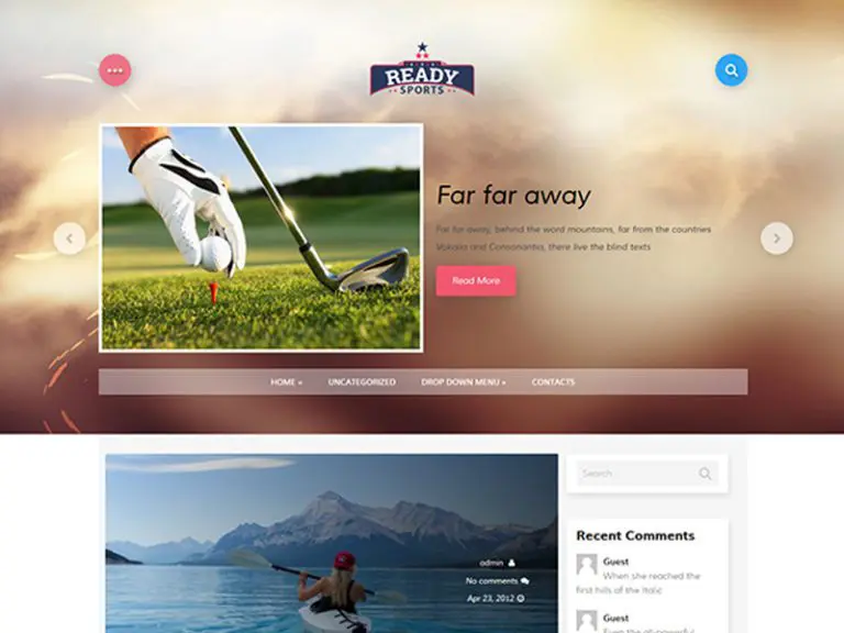 Goldmovie tema de esporte Wordpress grátis