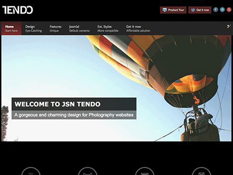 Jsn Tendo Бесплатный шаблон фотографии Joomla