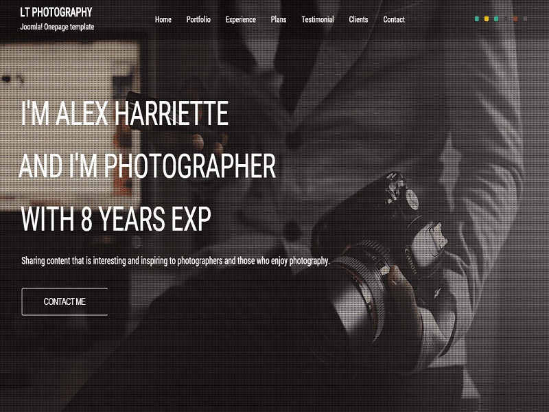 Lt Photography – Бесплатный адаптивный шаблон Joomla