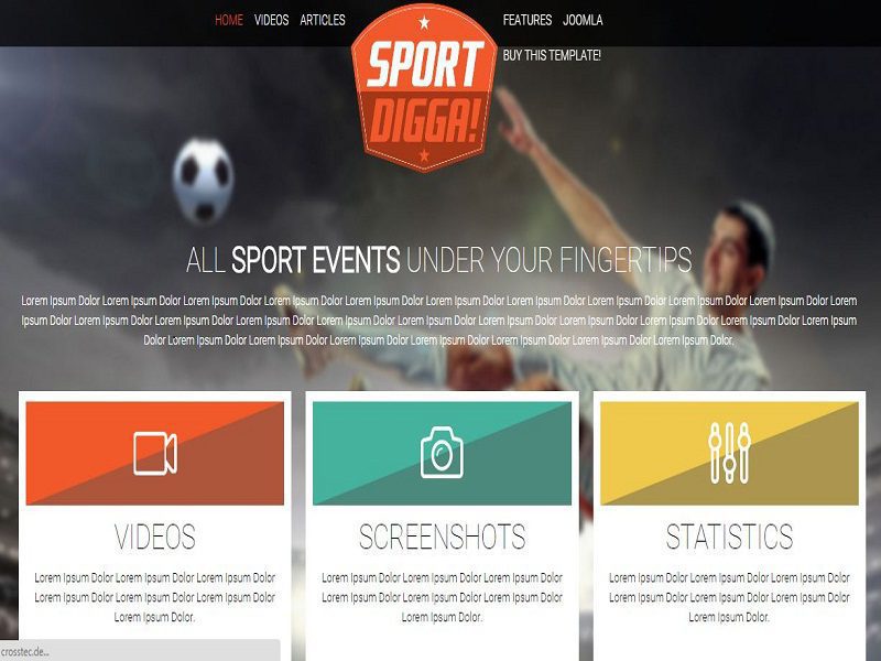 Sport Digga – Template Joomla reattivo per lo sport