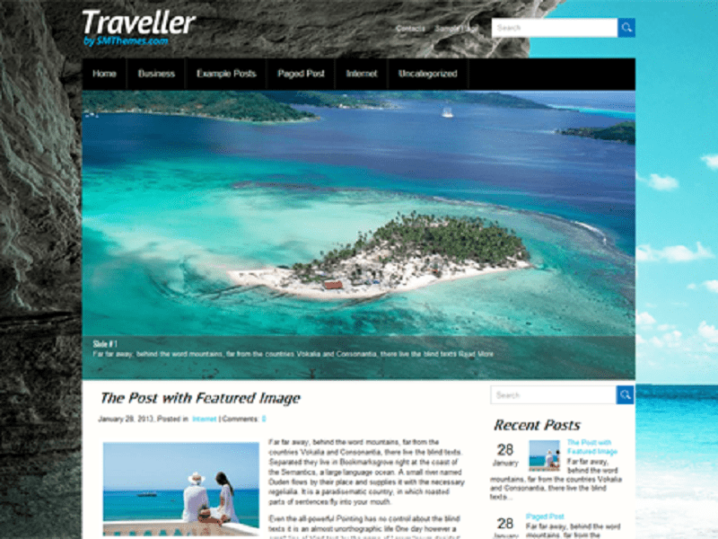 Darmowy motyw Wordpress Traveller