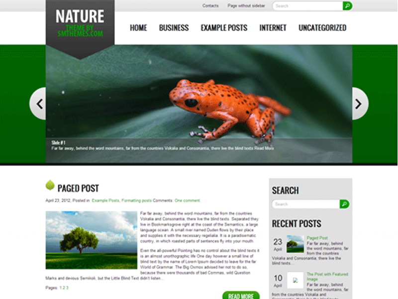 Natura – bezpłatny motyw WordPress do podróży