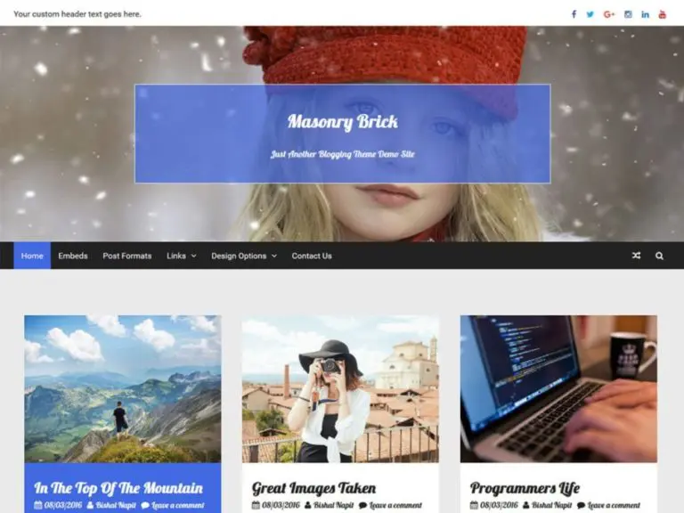 Murowany cegła Wordpress Motyw podróży