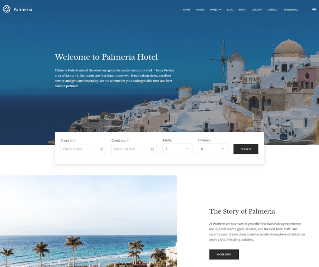 Palmeria Darmowy świąteczny motyw Wordpress