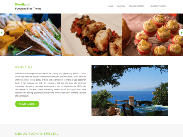 Foodland Free Food Wordpress Theme