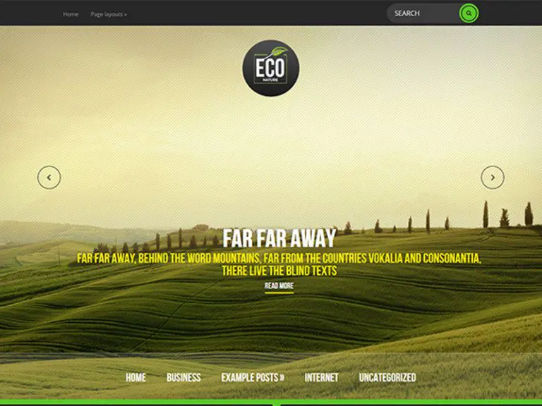 ธีม Wordpress Nature ฟรีของ Econature