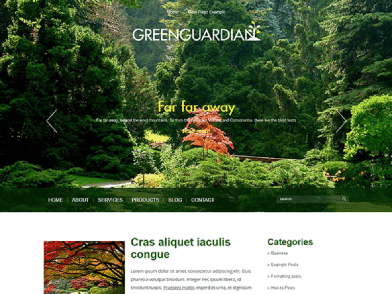 Greenguard – ธีมธรรมชาติฟรี Wordpress