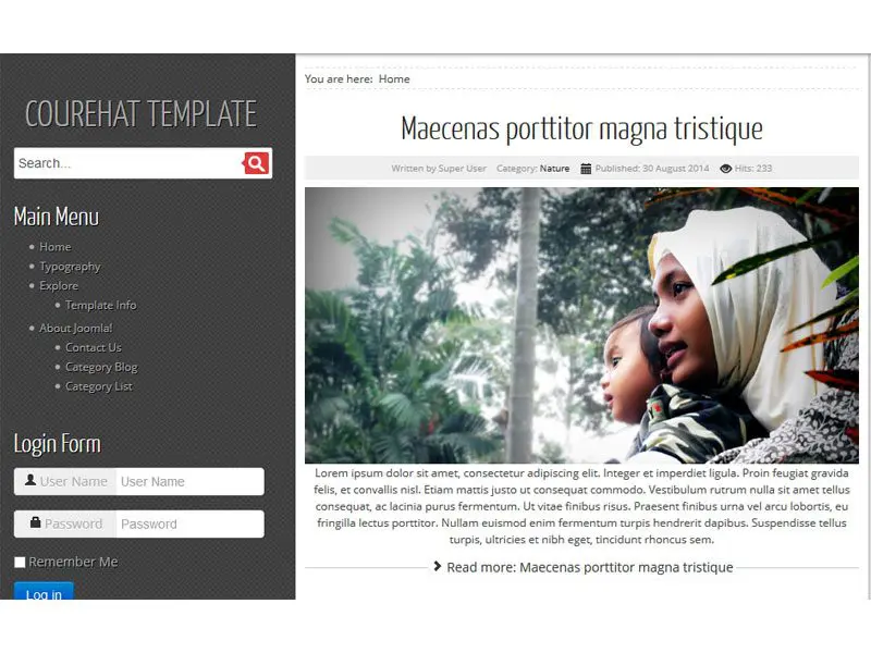Courehat Free Joomla 3.X Respive Template