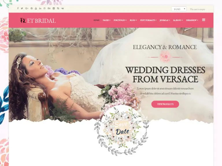 Et Bridal 免費婚禮 Joomla 模板