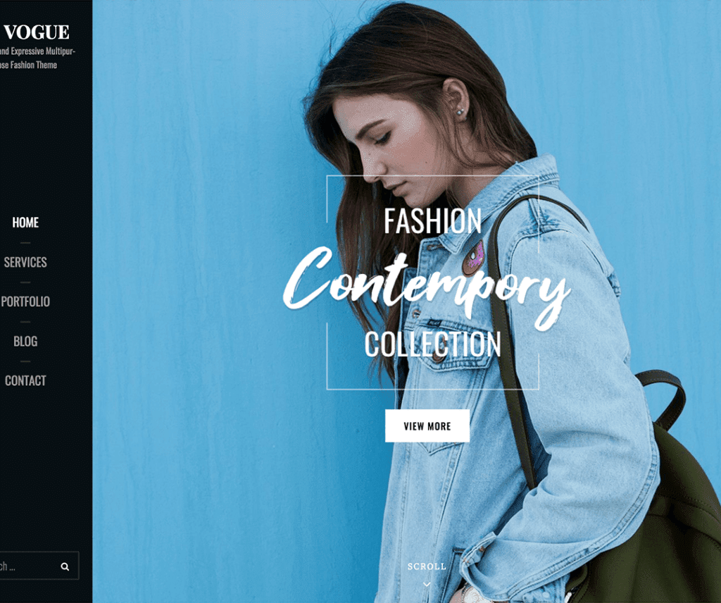 Złap Vogue Darmowy motyw do fotografii Wordpress