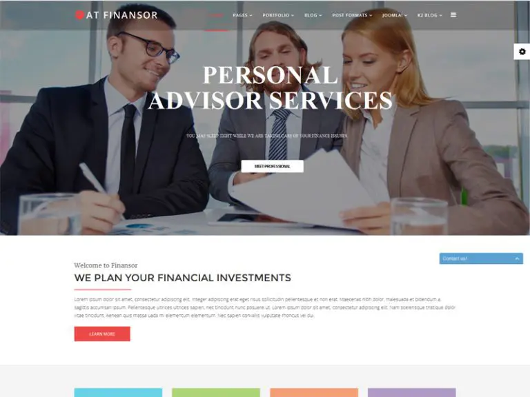 Finansor'da Ücretsiz Duyarlı Mali Müşavir Joomla Template