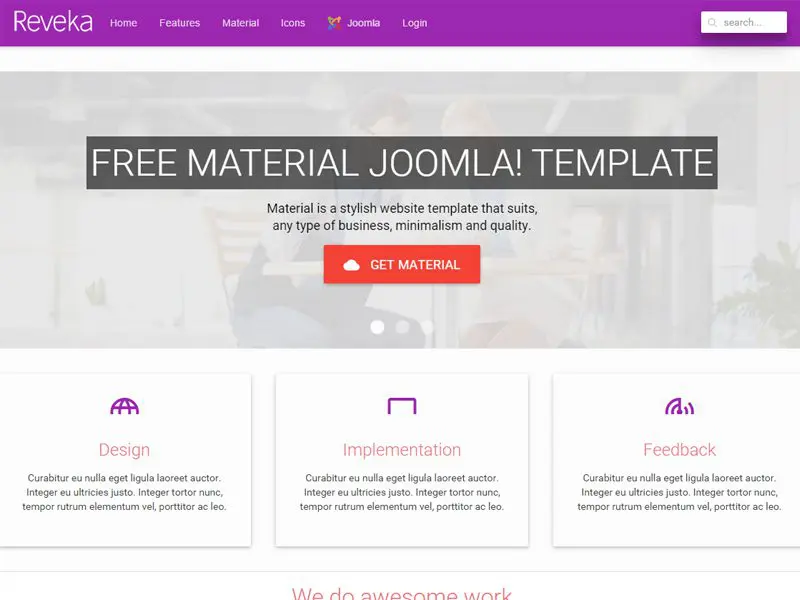 撤銷 B 的免費 Joomla 模板