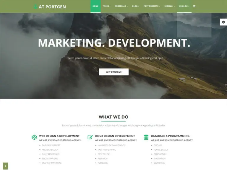 在 Portgen 免費 Joomla 創意商業模板
