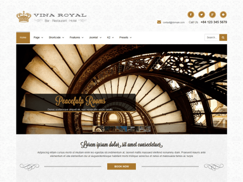 Vina Royal Ii – Portfolio 響應式 Joomla 模板