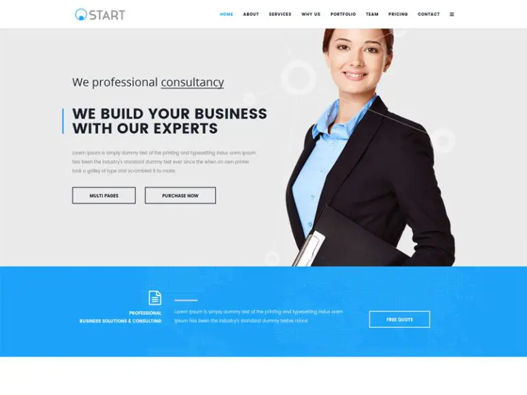 Commencer le modèle d'entreprise Joomla gratuit