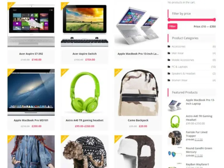 Tema Wordpress per l'e-commerce gratuito di Metrostore
