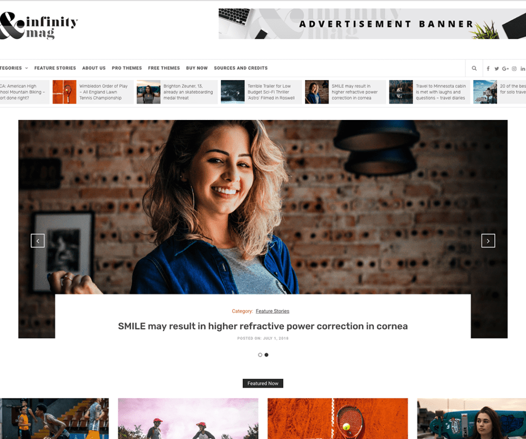 Tema Wordpress de divertisment gratuită Infinity Mag