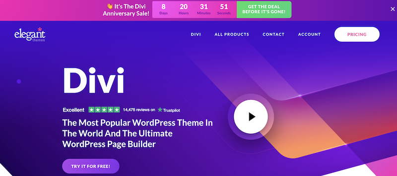 Divi 우아한 테마 VS. 엘리멘터