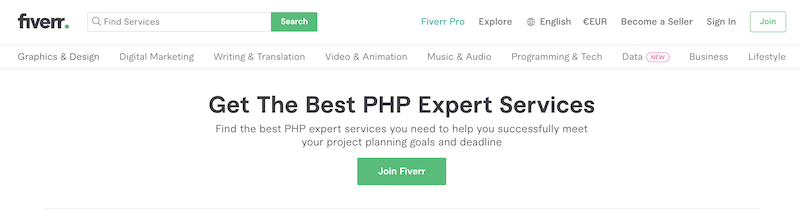 Contrate Freelancers PHP no Fiverr