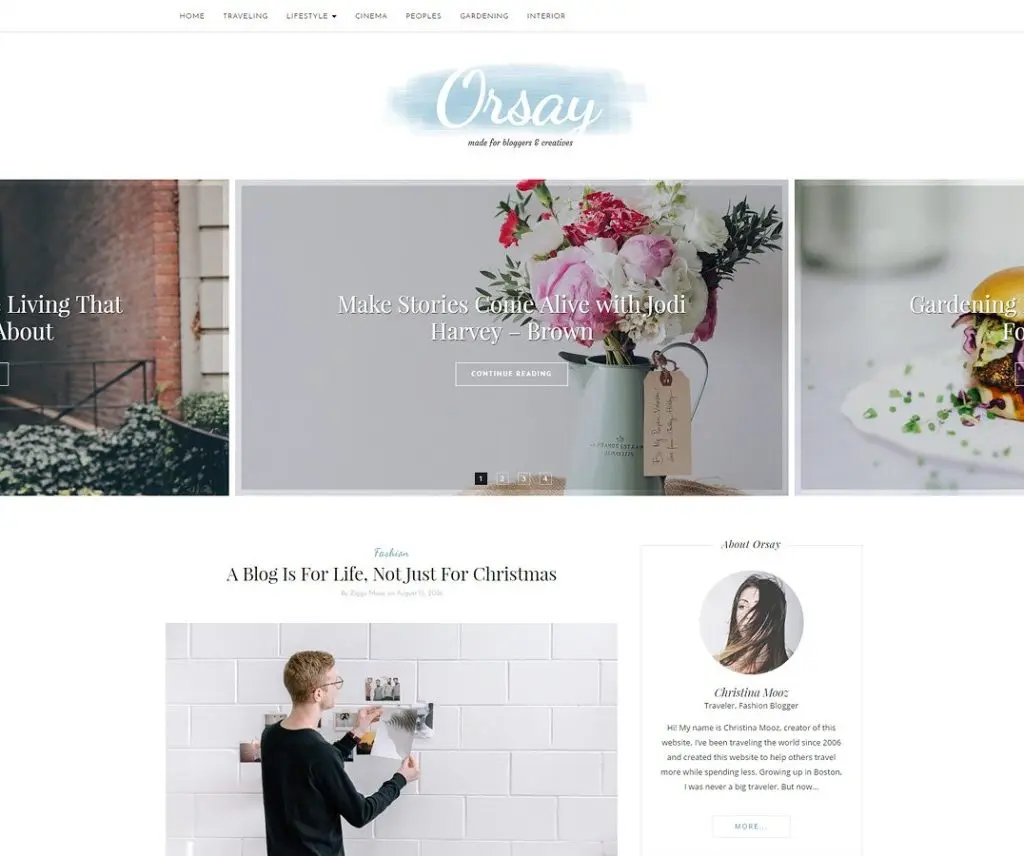 Tema Wordpress de divertisment gratuită Orsay