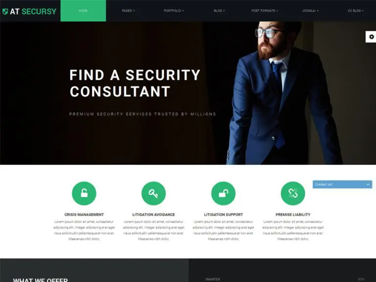 Chez Secursy Modèle Joomla de services de sécurité réactifs gratuits
