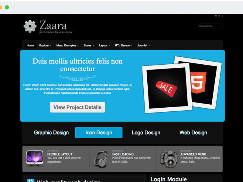 Modèle Joomla gratuit Zaara