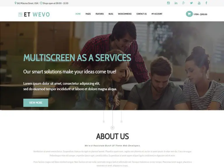 Et Wevo Tema Wordpress de Web Design Responsivo Gratuito