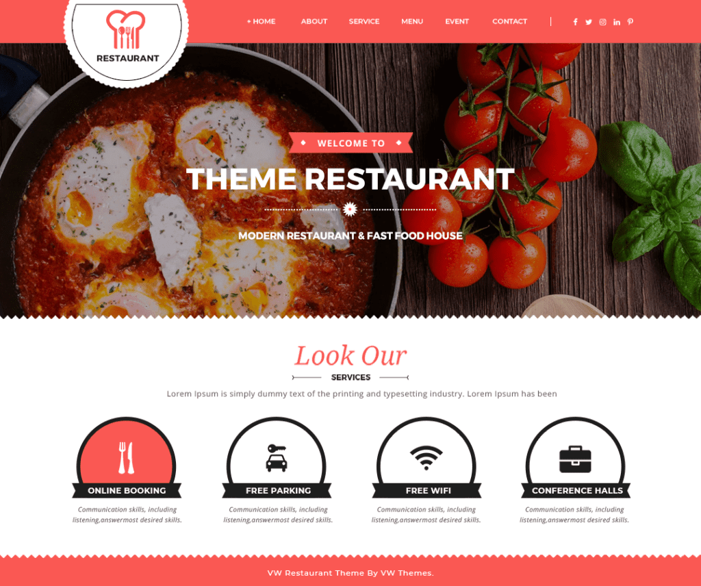 Vw Food Corner Thème WordPress gratuit pour la nourriture et les boissons