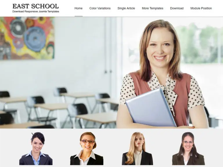 Modèle Joomla d'école gratuite pour l'école Jsr East