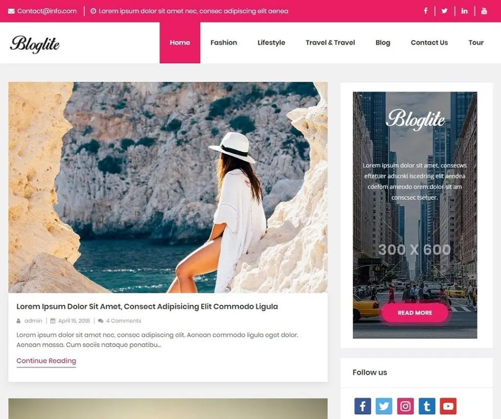 Bloglite Știri gratuite Tema Wordpress