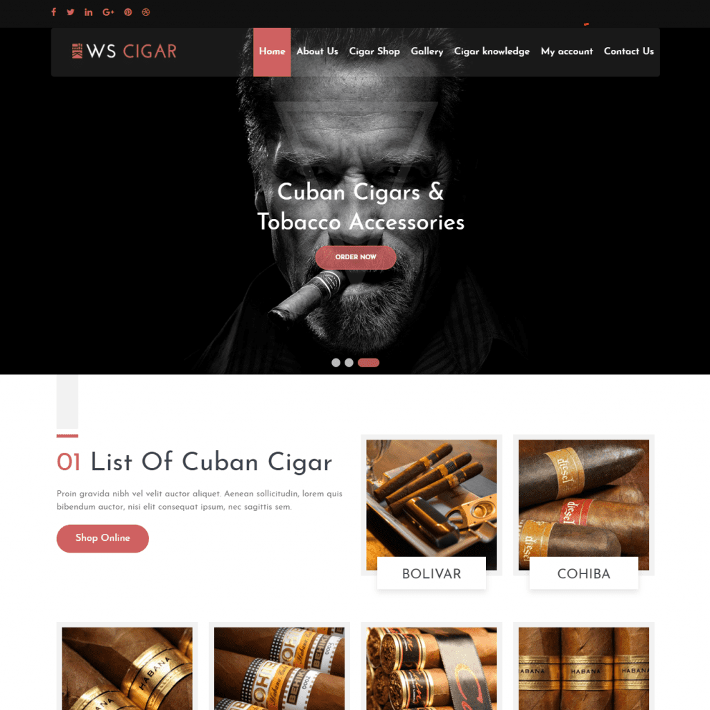 Ws Cigar Special Cigar Shop Tema Woocommerce Wordpress