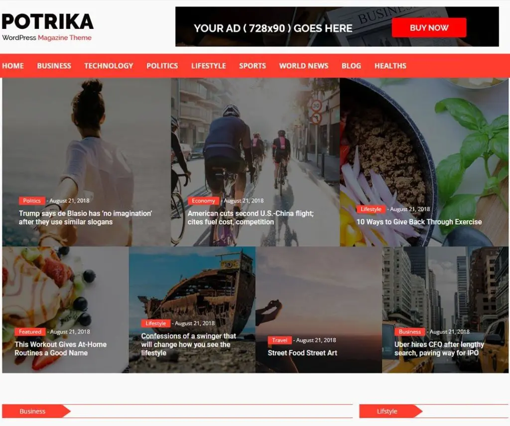 Newspotrika Știri gratuite Tema Wordpress